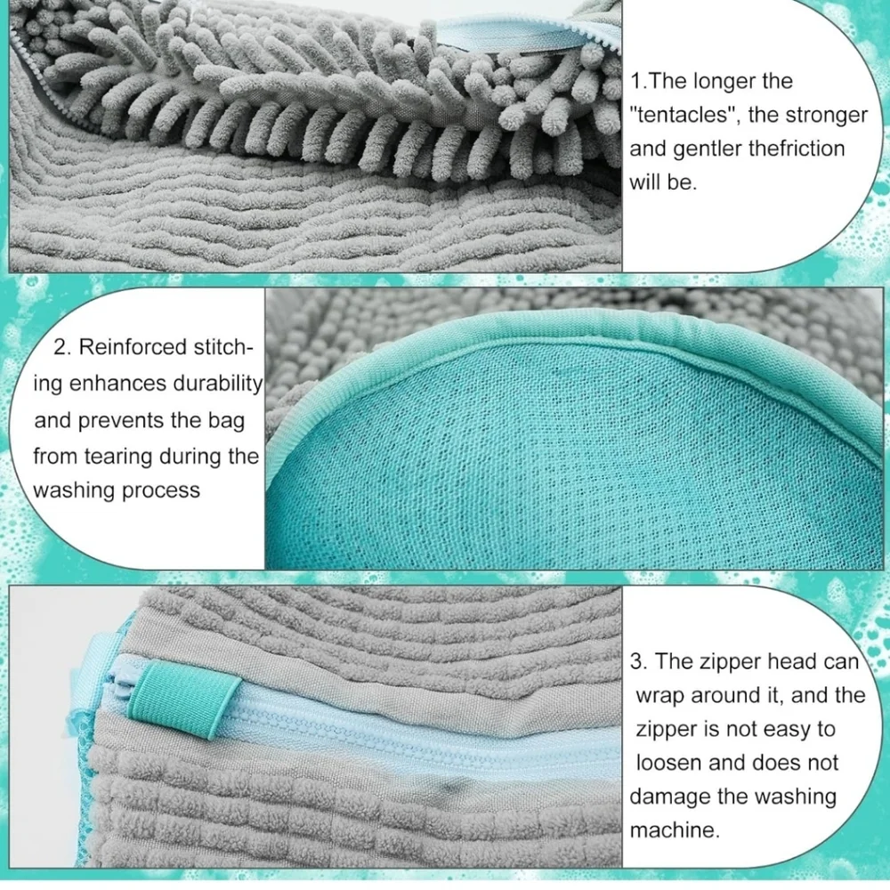 Mesh Laundry Shoe Wash Bag‎ - Gray 2pc Set